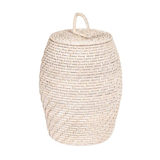 Hello Honey® Whitewashed Rattan Basket with Lids Set
